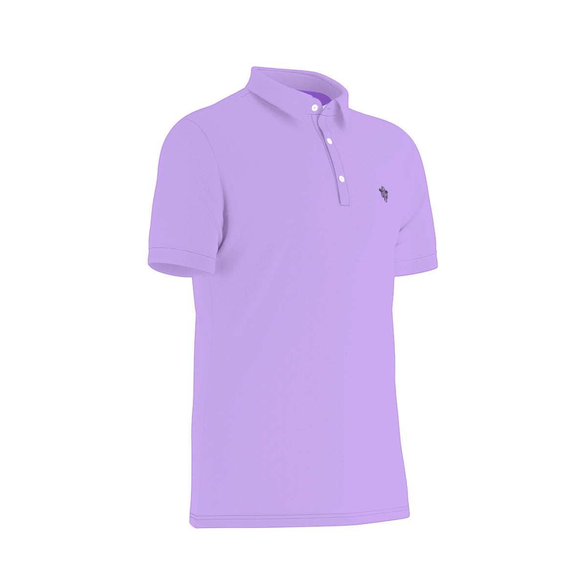 Lavender Pin - Men's Stretch Collar Polo Shirt
