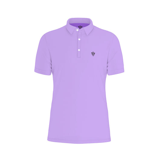Lavender Pin - Men's Stretch Collar Polo Shirt