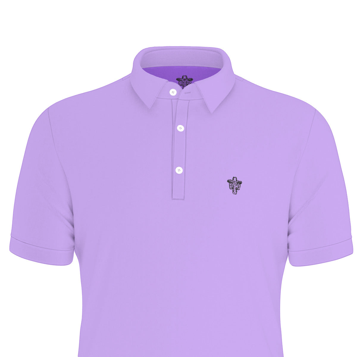 Lavender Pin - Men's Stretch Collar Polo Shirt
