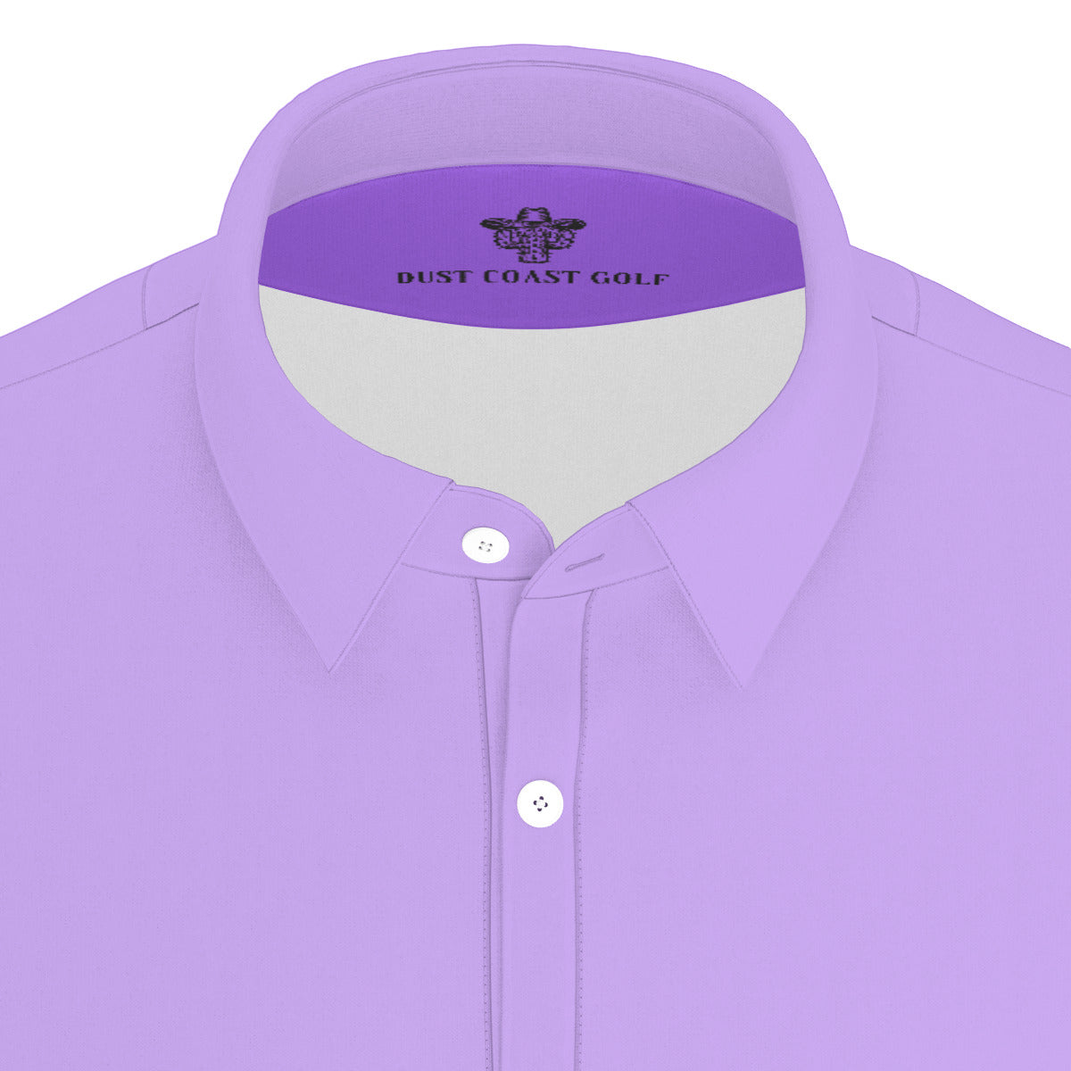 Lavender Pin - Men's Stretch Collar Polo Shirt