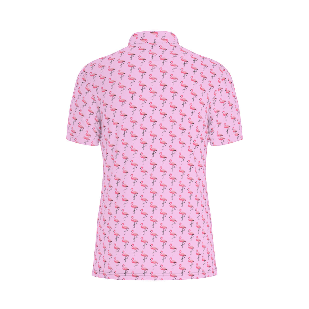 Flamingo Fly-By - Men's Stretch Collar Polo Shirt